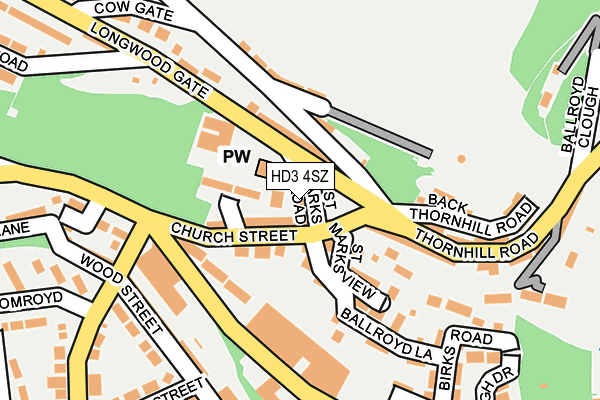 HD3 4SZ map - OS OpenMap – Local (Ordnance Survey) HD3 4SZ map - OS OpenMap – Local (Ordnance Survey)