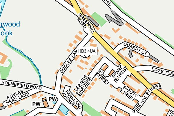 HD3 4UA map - OS OpenMap – Local (Ordnance Survey) HD3 4UA map - OS OpenMap – Local (Ordnance Survey)