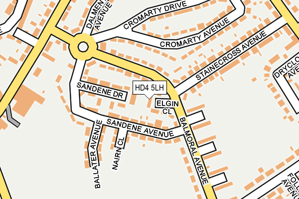 HD4 5LH map - OS OpenMap – Local (Ordnance Survey) HD4 5LH map - OS OpenMap – Local (Ordnance Survey)