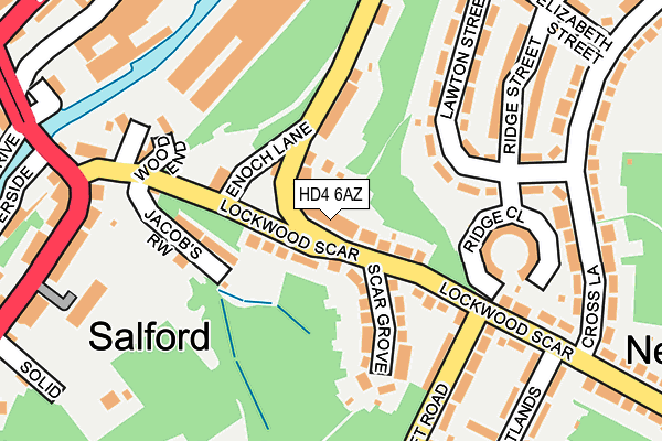 HD4 6AZ map - OS OpenMap – Local (Ordnance Survey) HD4 6AZ map - OS OpenMap – Local (Ordnance Survey)