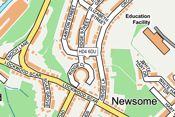HD4 6DU map - OS OpenMap – Local (Ordnance Survey)