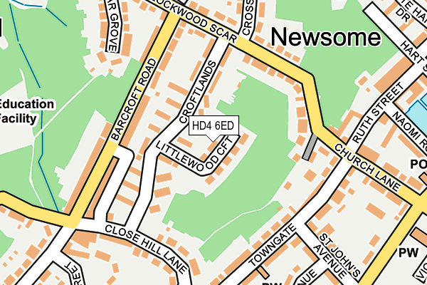 HD4 6ED map - OS OpenMap – Local (Ordnance Survey) HD4 6ED map - OS OpenMap – Local (Ordnance Survey)