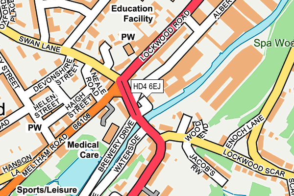 HD4 6EJ map - OS OpenMap – Local (Ordnance Survey) HD4 6EJ map - OS OpenMap – Local (Ordnance Survey)