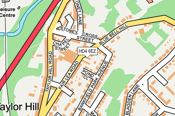 HD4 6EZ map - OS OpenMap – Local (Ordnance Survey) HD4 6EZ map - OS OpenMap – Local (Ordnance Survey)