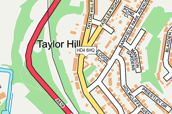 HD4 6HQ map - OS OpenMap – Local (Ordnance Survey) HD4 6HQ map - OS OpenMap – Local (Ordnance Survey)