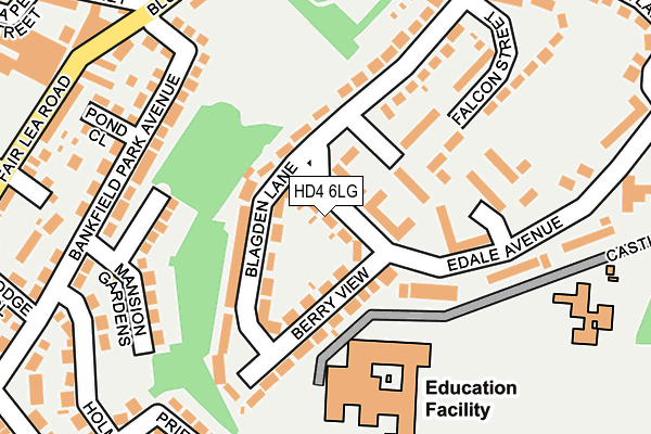 HD4 6LG map - OS OpenMap – Local (Ordnance Survey) HD4 6LG map - OS OpenMap – Local (Ordnance Survey)