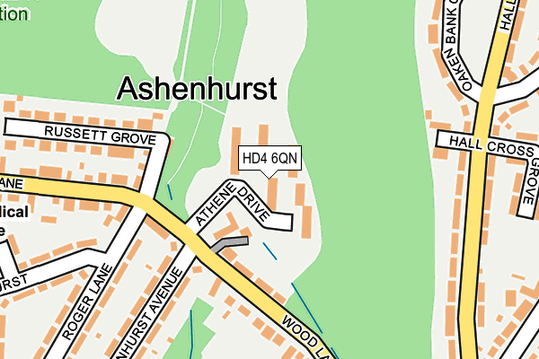 HD4 6QN map - OS OpenMap – Local (Ordnance Survey) HD4 6QN map - OS OpenMap – Local (Ordnance Survey)