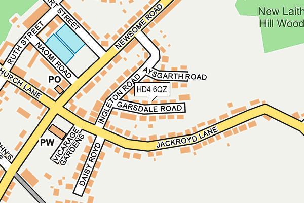HD4 6QZ map - OS OpenMap – Local (Ordnance Survey) HD4 6QZ map - OS OpenMap – Local (Ordnance Survey)