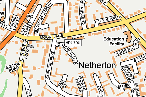HD4 7DU map - OS OpenMap – Local (Ordnance Survey) HD4 7DU map - OS OpenMap – Local (Ordnance Survey)