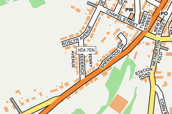 HD4 7EN map - OS OpenMap – Local (Ordnance Survey) HD4 7EN map - OS OpenMap – Local (Ordnance Survey)