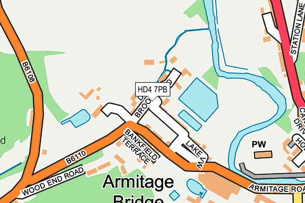 HD4 7PB map - OS OpenMap – Local (Ordnance Survey) HD4 7PB map - OS OpenMap – Local (Ordnance Survey)