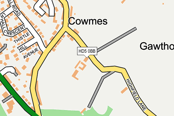 HD5 0BB map - OS OpenMap – Local (Ordnance Survey) HD5 0BB map - OS OpenMap – Local (Ordnance Survey)