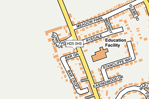 HD5 0HS map - OS OpenMap – Local (Ordnance Survey) HD5 0HS map - OS OpenMap – Local (Ordnance Survey)