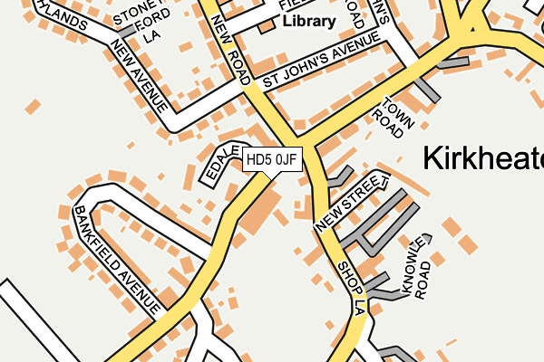 HD5 0JF map - OS OpenMap – Local (Ordnance Survey) HD5 0JF map - OS OpenMap – Local (Ordnance Survey)