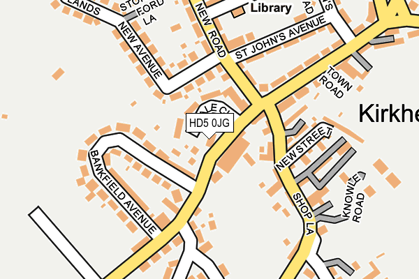 HD5 0JG map - OS OpenMap – Local (Ordnance Survey) HD5 0JG map - OS OpenMap – Local (Ordnance Survey)