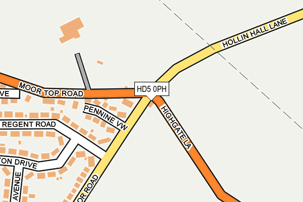 HD5 0PH map - OS OpenMap – Local (Ordnance Survey) HD5 0PH map - OS OpenMap – Local (Ordnance Survey)