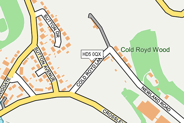 HD5 0QX map - OS OpenMap – Local (Ordnance Survey) HD5 0QX map - OS OpenMap – Local (Ordnance Survey)