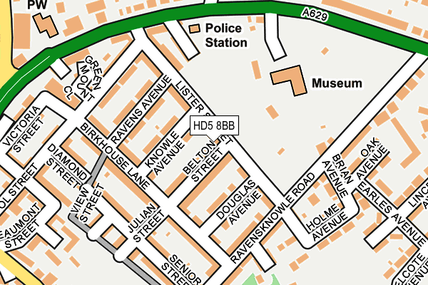 HD5 8BB map - OS OpenMap – Local (Ordnance Survey) HD5 8BB map - OS OpenMap – Local (Ordnance Survey)