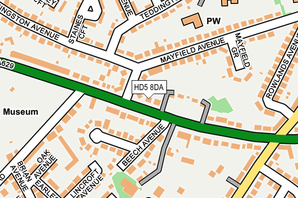 HD5 8DA map - OS OpenMap – Local (Ordnance Survey) HD5 8DA map - OS OpenMap – Local (Ordnance Survey)