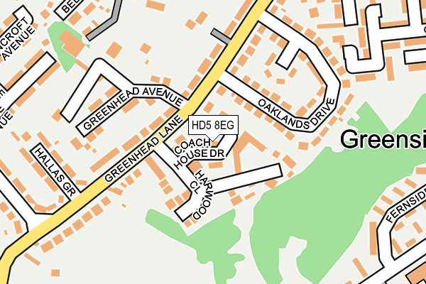 HD5 8EG map - OS OpenMap – Local (Ordnance Survey) HD5 8EG map - OS OpenMap – Local (Ordnance Survey)