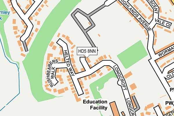 HD5 8NN map - OS OpenMap – Local (Ordnance Survey) HD5 8NN map - OS OpenMap – Local (Ordnance Survey)