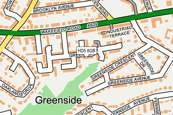 HD5 8QB map - OS OpenMap – Local (Ordnance Survey) HD5 8QB map - OS OpenMap – Local (Ordnance Survey)