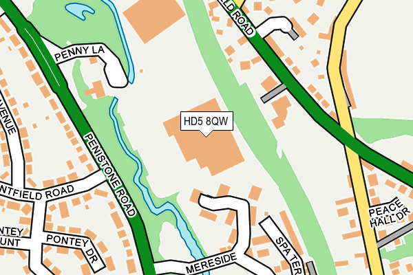HD5 8QW map - OS OpenMap – Local (Ordnance Survey) HD5 8QW map - OS OpenMap – Local (Ordnance Survey)