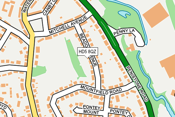 HD5 8QZ map - OS OpenMap – Local (Ordnance Survey) HD5 8QZ map - OS OpenMap – Local (Ordnance Survey)