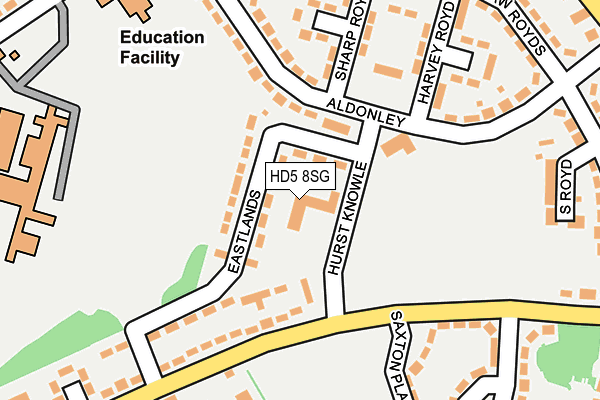 HD5 8SG map - OS OpenMap – Local (Ordnance Survey) HD5 8SG map - OS OpenMap – Local (Ordnance Survey)