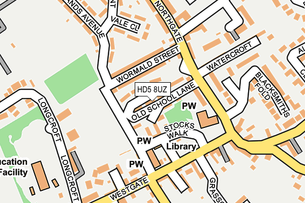 HD5 8UZ map - OS OpenMap – Local (Ordnance Survey) HD5 8UZ map - OS OpenMap – Local (Ordnance Survey)