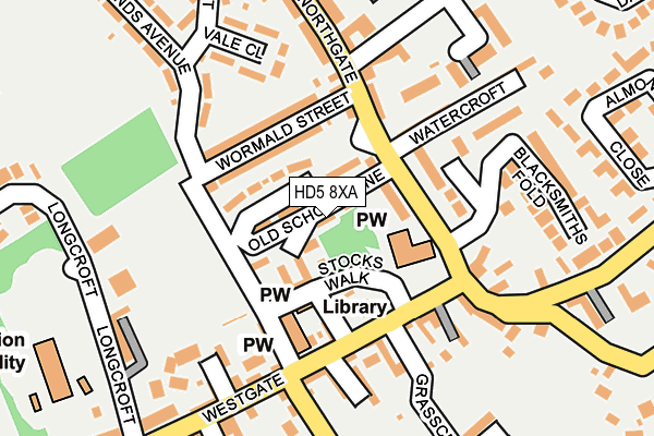 HD5 8XA map - OS OpenMap – Local (Ordnance Survey) HD5 8XA map - OS OpenMap – Local (Ordnance Survey)