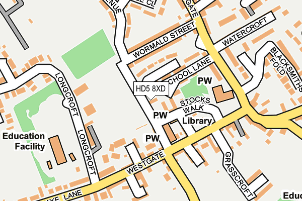 HD5 8XD map - OS OpenMap – Local (Ordnance Survey) HD5 8XD map - OS OpenMap – Local (Ordnance Survey)