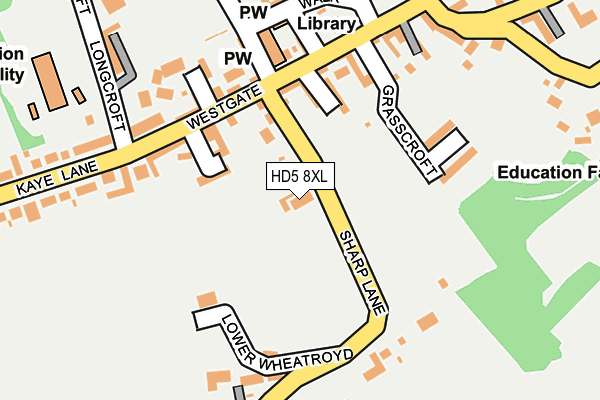 HD5 8XL map - OS OpenMap – Local (Ordnance Survey) HD5 8XL map - OS OpenMap – Local (Ordnance Survey)