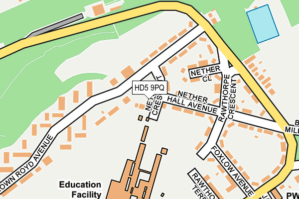 HD5 9PQ map - OS OpenMap – Local (Ordnance Survey)