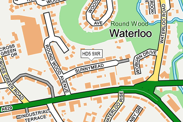 HD5 9XR map - OS OpenMap – Local (Ordnance Survey) HD5 9XR map - OS OpenMap – Local (Ordnance Survey)