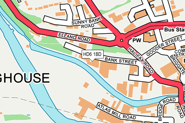 HD6 1BD map - OS OpenMap – Local (Ordnance Survey) HD6 1BD map - OS OpenMap – Local (Ordnance Survey)