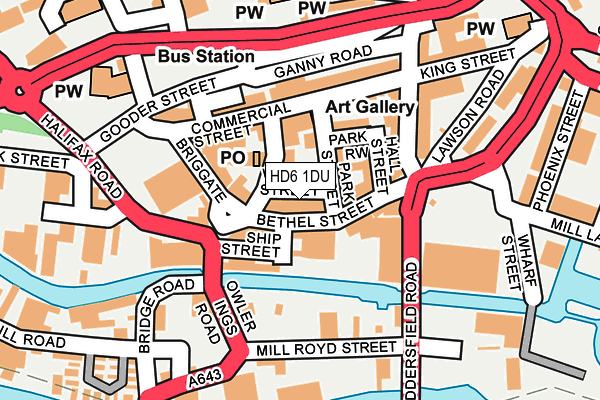 HD6 1DU map - OS OpenMap – Local (Ordnance Survey) HD6 1DU map - OS OpenMap – Local (Ordnance Survey)