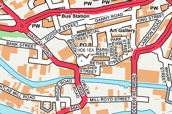 HD6 1EA map - OS OpenMap – Local (Ordnance Survey) HD6 1EA map - OS OpenMap – Local (Ordnance Survey)