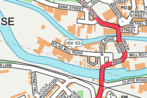 HD6 1ES map - OS OpenMap – Local (Ordnance Survey) HD6 1ES map - OS OpenMap – Local (Ordnance Survey)