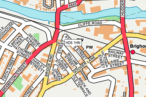 HD6 1HN map - OS OpenMap – Local (Ordnance Survey) HD6 1HN map - OS OpenMap – Local (Ordnance Survey)