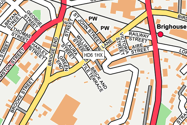 HD6 1HX map - OS OpenMap – Local (Ordnance Survey) HD6 1HX map - OS OpenMap – Local (Ordnance Survey)