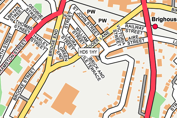 HD6 1HY map - OS OpenMap – Local (Ordnance Survey) HD6 1HY map - OS OpenMap – Local (Ordnance Survey)