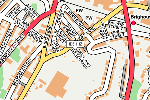 HD6 1HZ map - OS OpenMap – Local (Ordnance Survey) HD6 1HZ map - OS OpenMap – Local (Ordnance Survey)