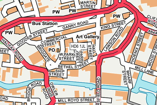 HD6 1JL map - OS OpenMap – Local (Ordnance Survey) HD6 1JL map - OS OpenMap – Local (Ordnance Survey)
