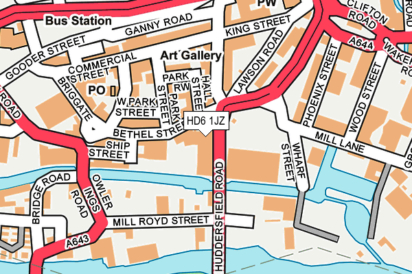 HD6 1JZ map - OS OpenMap – Local (Ordnance Survey) HD6 1JZ map - OS OpenMap – Local (Ordnance Survey)
