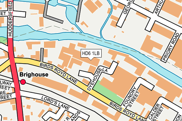 HD6 1LB map - OS OpenMap – Local (Ordnance Survey) HD6 1LB map - OS OpenMap – Local (Ordnance Survey)