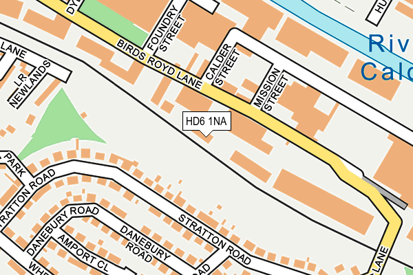 HD6 1NA map - OS OpenMap – Local (Ordnance Survey) HD6 1NA map - OS OpenMap – Local (Ordnance Survey)