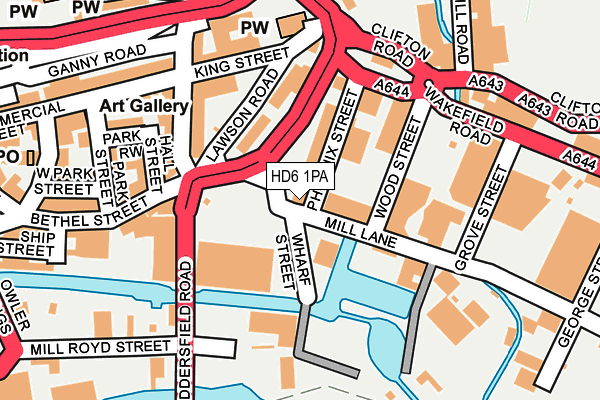 HD6 1PA map - OS OpenMap – Local (Ordnance Survey) HD6 1PA map - OS OpenMap – Local (Ordnance Survey)
