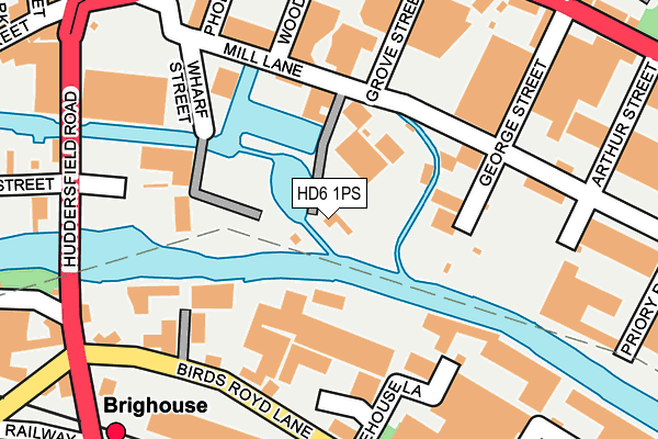 HD6 1PS map - OS OpenMap – Local (Ordnance Survey) HD6 1PS map - OS OpenMap – Local (Ordnance Survey)