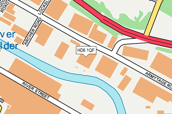 HD6 1QF map - OS OpenMap – Local (Ordnance Survey) HD6 1QF map - OS OpenMap – Local (Ordnance Survey)